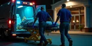 Nighttime transportation of a bedridden patient in Moscow